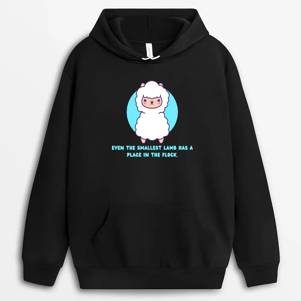 Even The Smallest Lamb Has A Place In The Flock Veixgap Hoodie - Black