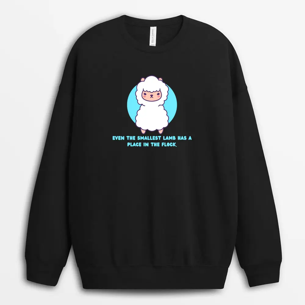 Even The Smallest Lamb Has A Place In The Flock Veixgap Sweatshirt - Black