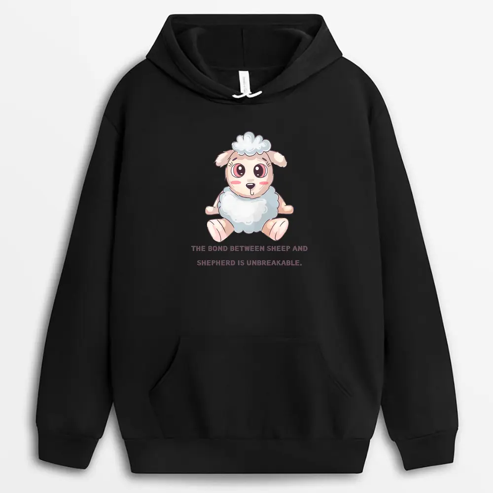 The Bond Between Sheep And Shepherd Is Unbreakable Veixgap Hoodie - Black